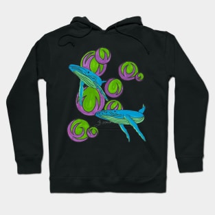 Swimming Whales Hoodie